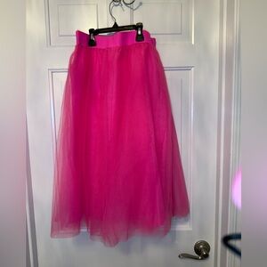 A New Day Pink Tulle Midi Skirt Size S NWT